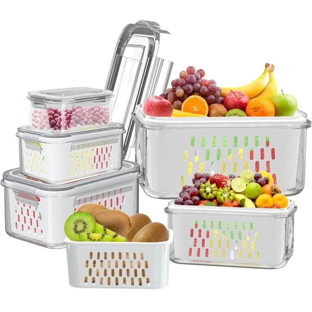 NIB 5 pack Airtight Containers with Strainers